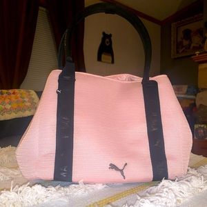 NWOT Pale Pink & Black Puma Evercat Gym Bag / Tote